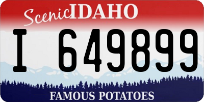 ID license plate I649899