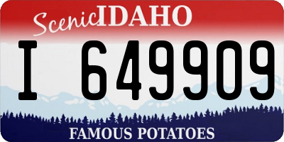 ID license plate I649909