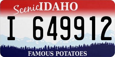ID license plate I649912