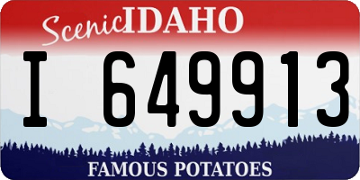 ID license plate I649913
