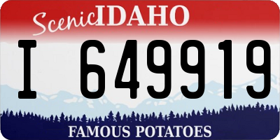 ID license plate I649919