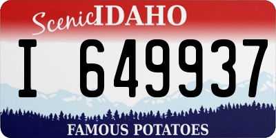 ID license plate I649937
