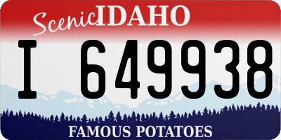 ID license plate I649938