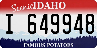 ID license plate I649948