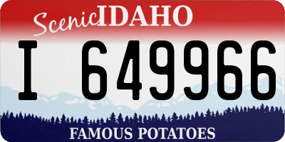 ID license plate I649966
