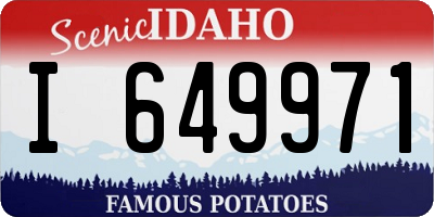 ID license plate I649971