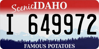ID license plate I649972