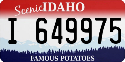 ID license plate I649975