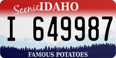 ID license plate I649987