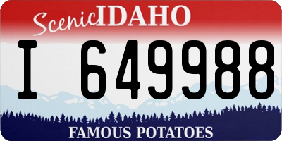 ID license plate I649988