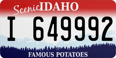 ID license plate I649992