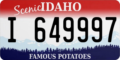 ID license plate I649997