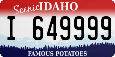 ID license plate I649999