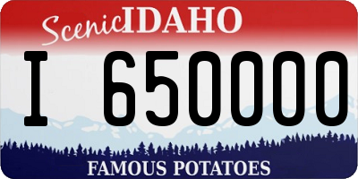 ID license plate I650000