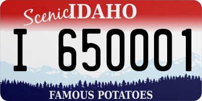 ID license plate I650001