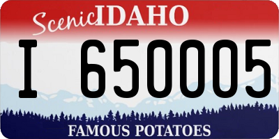 ID license plate I650005