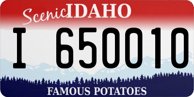ID license plate I650010