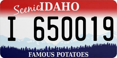 ID license plate I650019