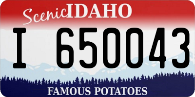 ID license plate I650043