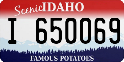 ID license plate I650069