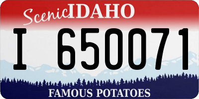ID license plate I650071