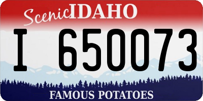 ID license plate I650073