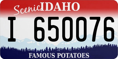 ID license plate I650076