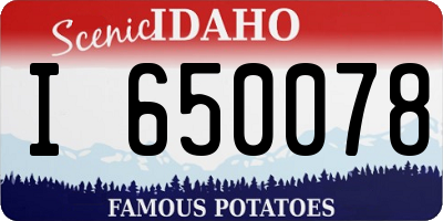 ID license plate I650078