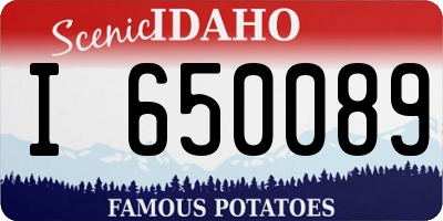 ID license plate I650089