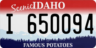 ID license plate I650094