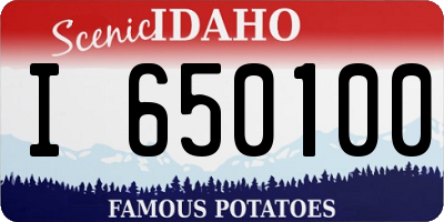 ID license plate I650100