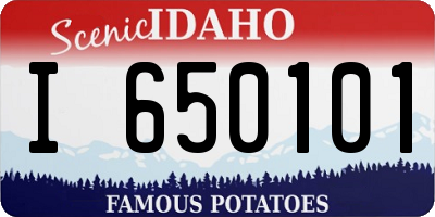 ID license plate I650101