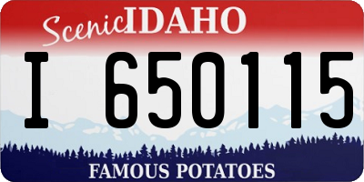ID license plate I650115