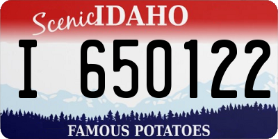 ID license plate I650122