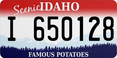 ID license plate I650128