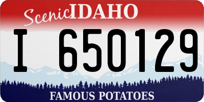 ID license plate I650129
