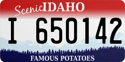 ID license plate I650142
