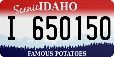 ID license plate I650150