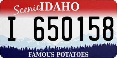 ID license plate I650158