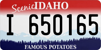 ID license plate I650165