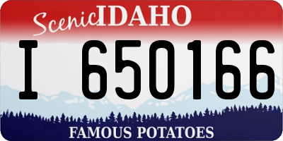 ID license plate I650166
