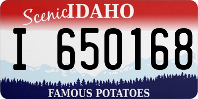 ID license plate I650168