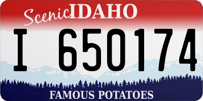 ID license plate I650174