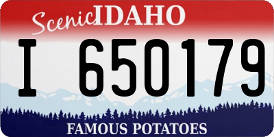 ID license plate I650179