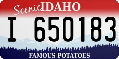 ID license plate I650183