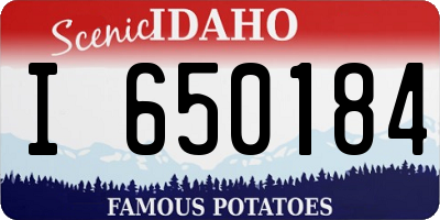 ID license plate I650184