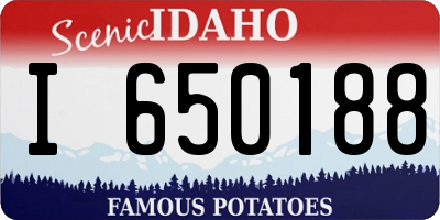 ID license plate I650188