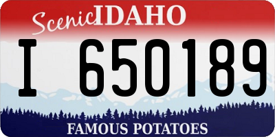 ID license plate I650189