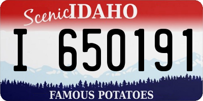 ID license plate I650191