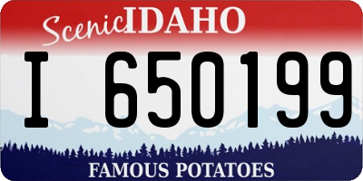 ID license plate I650199